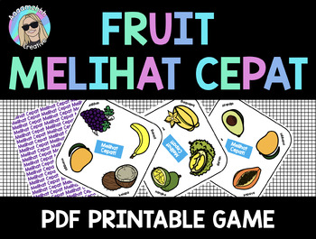 Preview of Verbal fruit practise game - melihat cepat