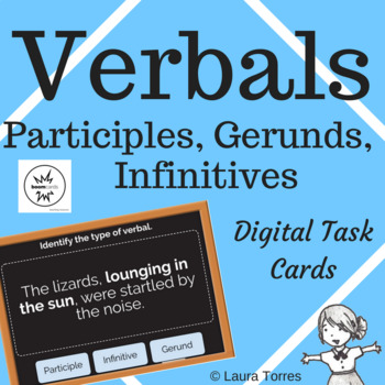 Preview of Verbals Boom Cards Distance Learning
