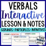 Verbals Interactive Notes and Lesson on Google Slides