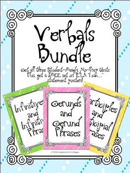 Preview of Verbals Participles, Infinitives, & Gerunds Student Ready No Prep Bundle L.8.1a