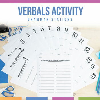 Preview of Verbals Stations Gerunds, Infinitives, Participles Activity