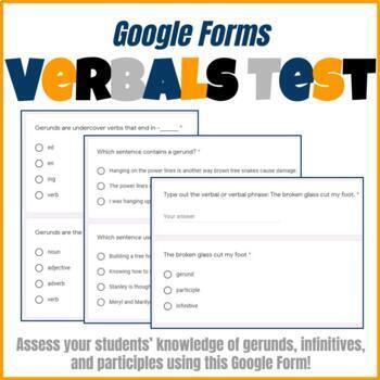 Preview of Verbals Test - Google Forms