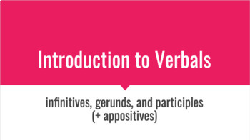 Preview of Verbals and Appositives Presentation