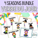 Verbe du jour French oral practice - seasons bundle
