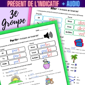 Preview of Verbes IRRÉGULIERS 3e groupe PRÉSENT French irregular verbs Conjugation Practice