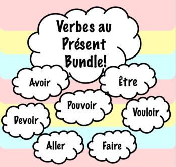 Preview of Verbes au Présent - AVOIR, ÊTRE, POUVOIR, VOULOIR, DEVOIR, ALLER & FAIRE Bundle!