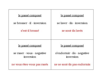 Verbes Reflechis Au Passe Compose French Question Question Pass Activity