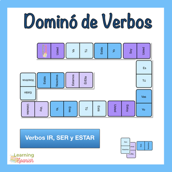 Preview of Dominó de verbos | Verbo IR , SER y ESTAR | Conjugación | Conjugation in Spanish