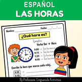 Verbo SER - Telling Time in Spanish Worksheet - Qué hora e