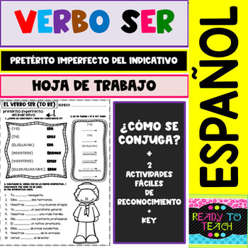 Preview of Verbo Ser - Pretérito Imperfecto del Indicativo - Worksheet for Recognition