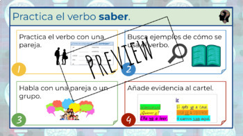 Verbo del día (Ligero) - SABER by Polyglots at Play | TpT