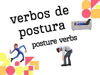 Preview of Adverbios de Postura- Presentación - Posture Verbs (acostado, agachado, etc.)