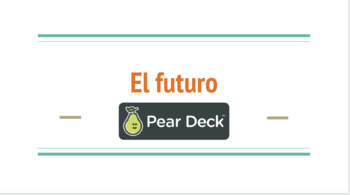 Preview of Verbos en el futuro / future tense verbs Español PEAR DECK 