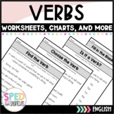 Verb Practice Worksheet Pack | Special Education English Language Arts