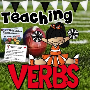Preview of Teaching Action, Linking and Helping Verbs- Editable Powerpoint