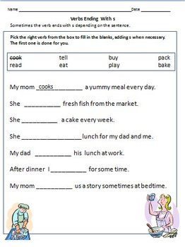 Verbs Worksheets (Action Words) for Grade 1 /Google Classroom Distance