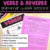 Verbs & Adverbs | Full Week Lesson Plans for Third Grade