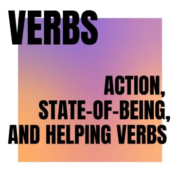 Preview of Verbs:  An Introduction to Action Verbs, State-of-Being Verbs, and Helping Verbs