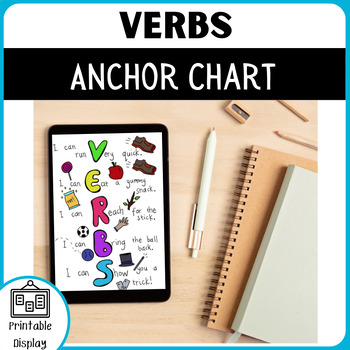 Preview of Verbs Anchor Chart - Acrostic Poem