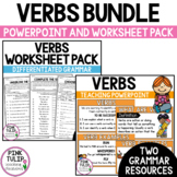 Verbs Bundle - Worksheet Pack and Guided Teaching PowerPoint