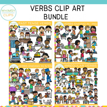 Preview of Verbs Clip Art Bundle