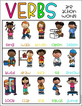 Action Words Chart With Pictures