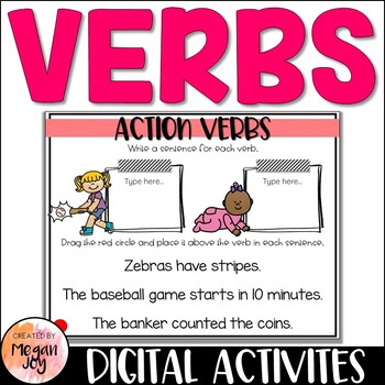Preview of Verbs Digital Grammar Activity - Distance Learning
