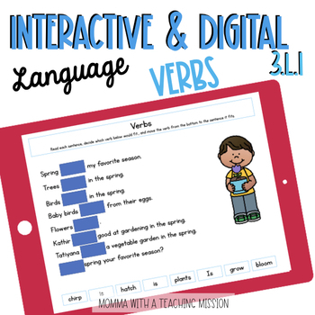 Preview of Verbs Distance Learning Task Slides Google Drive Classroom