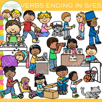 Preview of Verbs Ending in S/ES Clip Art