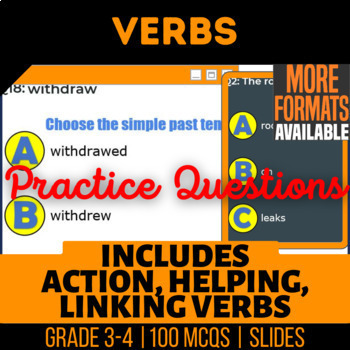 Preview of Verbs Google Slides | Action Helping Linking | Grade 3 and 4 Digital Resources