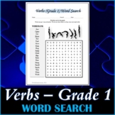 Verbs Grade 1 Word Search Puzzle