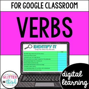 Preview of Verbs Grammar Activities for Google Classroom Digital