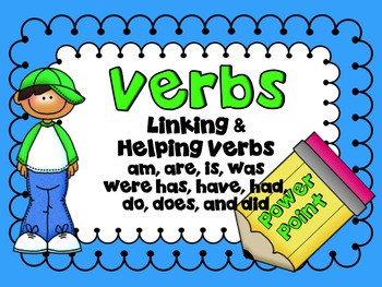 Preview of Verbs Helping Verbs and Linking Verbs
