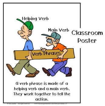 Verbs- Helping and Main Verbs Worksheets by Jan Lindley | TpT