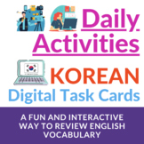 Verbs Korean BOOM Cards | Daily Activities Korean Distance