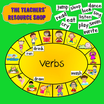 Preview of Verbs Matching Activity Game English