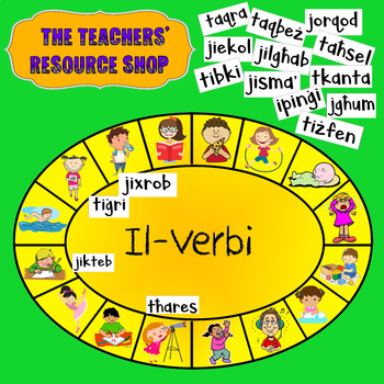 Preview of Verbs Matching Activity Game in Maltese