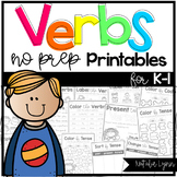 Verbs No Prep Worksheets