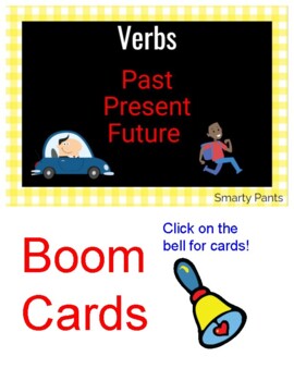 Preview of Verbs - Past, Present, and Future BOOM CARDS   