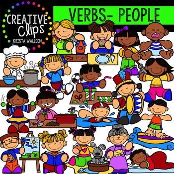 Preview of Verb Clipart: People Actions {Creative Clips Clipart}
