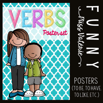 Preview of Verbs - Poster Set (to be, to have, to like, to do, etc...)