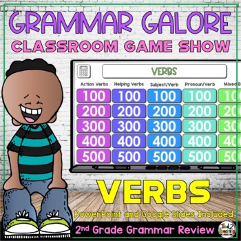 Preview of Verbs PowerPoint Game Show for 2nd Grade