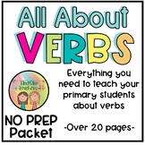 Verbs Practice Pack | NO PREP