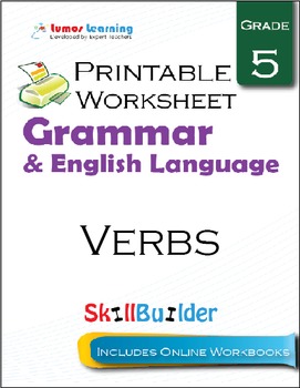 Preview of Verbs Printable Worksheet, Grade 5