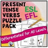 ESL Activities: Verbs Puzzle Pack ESL Beginners and Intermediate Levels