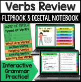 Verbs Review Digital Notebook & Grammar Flipbook