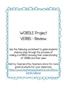 Preview of Verbs Review - WORDLE Project