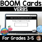 Verbs SELF-GRADING BOOM Deck for Grades 3-5: Set of 24 Cards
