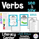 Verbs See and Saw Literacy Grammar Center Activity