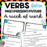 Verbs Tenses worksheets | task cards | sort activity | Week long